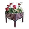 Plastic Raised Garden Bed, Planter Boxes Raised Garden Bed with Legs Planters for Outdoor Indoor Plants Elevated Garden Boxes Plant pots for Flowers