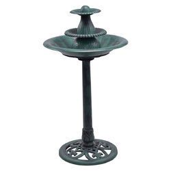 3 Tiers Outdoor Bird Decor Pedestal Water Fountain with Pump