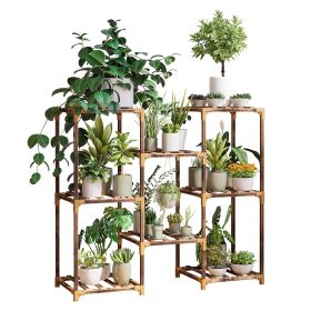 Plant Stand Indoor, Outdoor Wood Plant Stands for Multiple Plants, Plant Shelf Ladder Table Plant Pot Stand for Living Room, Patio, Balcony