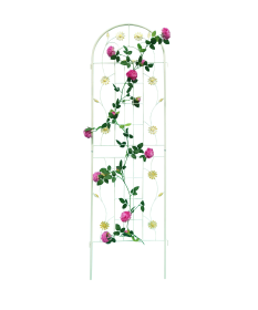 4 Pack Metal Garden Trellis 71" x 19.7" Rustproof Trellis for Climbing Plants Outdoor Flower Support Cream White