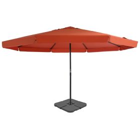 Outdoor Umbrella with Portable Base Terracotta