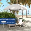 Outdoor beach umbrella-Cream White