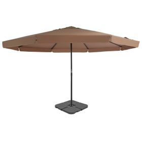 Outdoor Umbrella with Portable Base Taupe