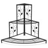 3 Tier Floral Corner Metal Plant Pot Rack