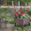 Plastic Raised Garden Bed, Planter Boxes Raised Garden Bed with Legs Planters for Outdoor Indoor Plants Elevated Garden Boxes Plant pots for Flowers