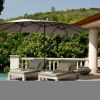 15 Feet Double-Sided Outdoor Patio Umbrella with Crank without Base