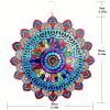 1pc 3D Hanging Wind Spinner Outdoor Decor For 3D Garden Wind Chimes Metal Yard Spinners 3D Stainless Steel Spinner Gifts Mandala 3D Spinner With 360°