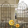 2 Pack Metal Garden Trellis 86.7" x 19.7" Rustproof Trellis for Climbing Plants Outdoor Flower Support Black