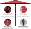 9' Patio Umbrella Outdoor Table Market Yard Umbrella with Push Button Tilt/Crank