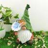 Solar Garden Outdoor Statues, Resin Gnome Statue Outdoor Decor