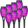 4/8/12pcs/pack Solar Outdoor Lights, 12LED Solar Torch Lights With Flickering Flame For Garden Decor