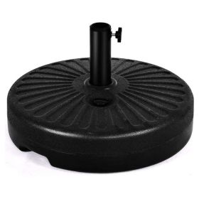 Outdoor Lawn Garden 20 Inch Round Patio Umbrella Base (Color: Black A, Type: Umbrella Base)