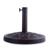 Outdoor Garden Heavy Duty Square Umbrella Base Stand of 17.5 Inch   30 lbs