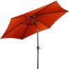 9 FT Outdoor Market Patio Table Umbrella Push Button Tilt Crank Lift