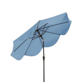 9 FT Umbrella with Crank Handle for Outdoor Patio Garden Pool (Color: Navy, Type: Style A)