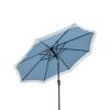 9 FT Umbrella with Crank Handle for Outdoor Patio Garden Pool