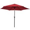 10 Feet Outdoor Patio Umbrella with Tilt Adjustment and Crank