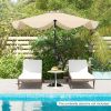 9 FT Umbrella with Crank Handle for Outdoor Patio Garden Pool