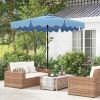 Outdoor 9 Feet Patio Umbrella with Crank Handle and Push Button Tilt