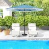 9 FT Umbrella with Crank Handle for Outdoor Patio Garden Pool