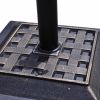 Outdoor Garden Heavy Duty Square Umbrella Base Stand of 17.5 Inch   30 lbs