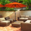 10 Feet Outdoor Patio Umbrella with Tilt Adjustment and Crank