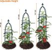 Garden Obelisk Trellis for Climbing Plants Outdoor 165cm Rose Bush Sqaure Trellis for Pots Rustproof Metal Plant Flower Trellises for Vine Jasmine Sup