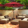 10 Feet Outdoor Patio Umbrella with Tilt Adjustment and Crank