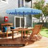 Outdoor 9 Feet Patio Umbrella with Crank Handle and Push Button Tilt