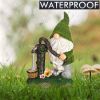 Cartoon Gnome Dwarf Statue Garden Lighting Waterproof Resin Figurines Solar Light Outdoor Lawn Courtyard Night Decorative Lamp