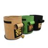 Heavy Duty Non-Woven Fabric Pots with Flap and Handles Root Crops Plant Grow Bags